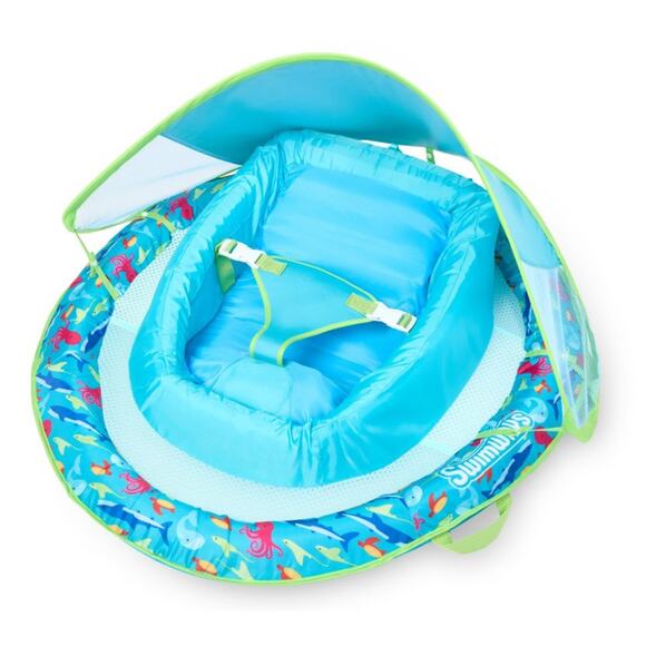 Swimways Infant Baby Spring Float, Adjustable Sun Canopy, Infants 3 Months+, NWT - Picture 2 of 5